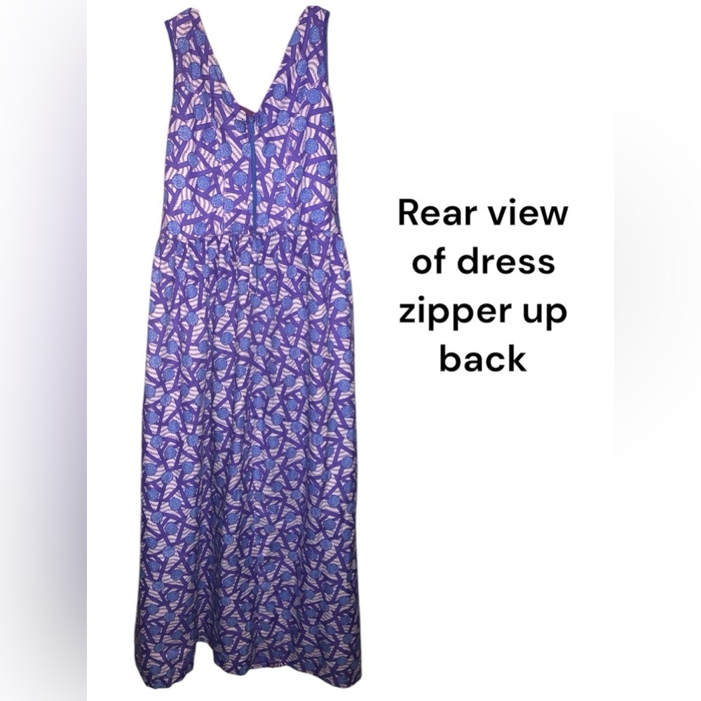 Vintage Avon hand sewn from pattern 60-70s patterned maxi dress size Small-Med - Picture 3 of 12